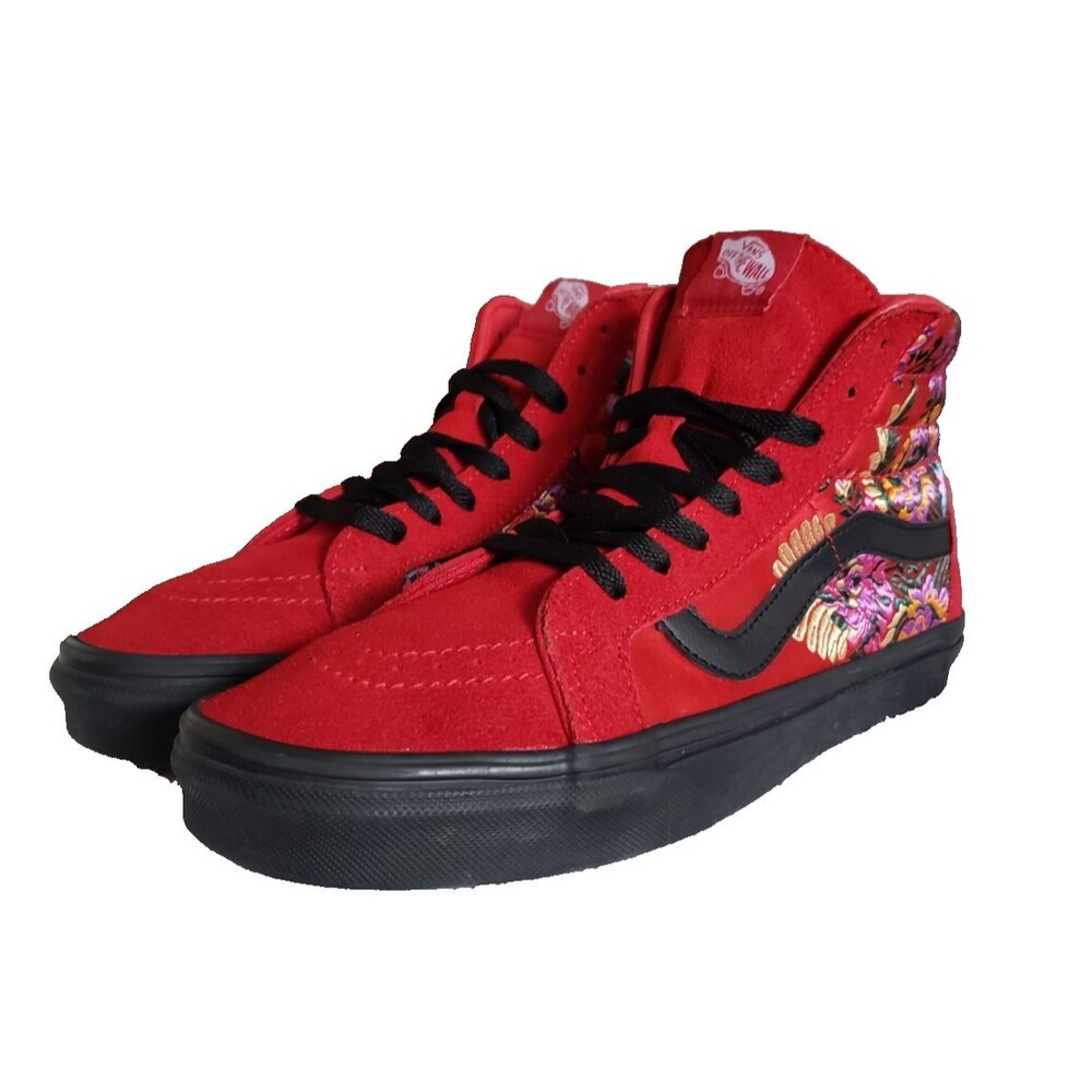Vans Sk8 Hi Reissue Festival Satin Floral Suede High Top Sneakers Women’s Sz 9.5